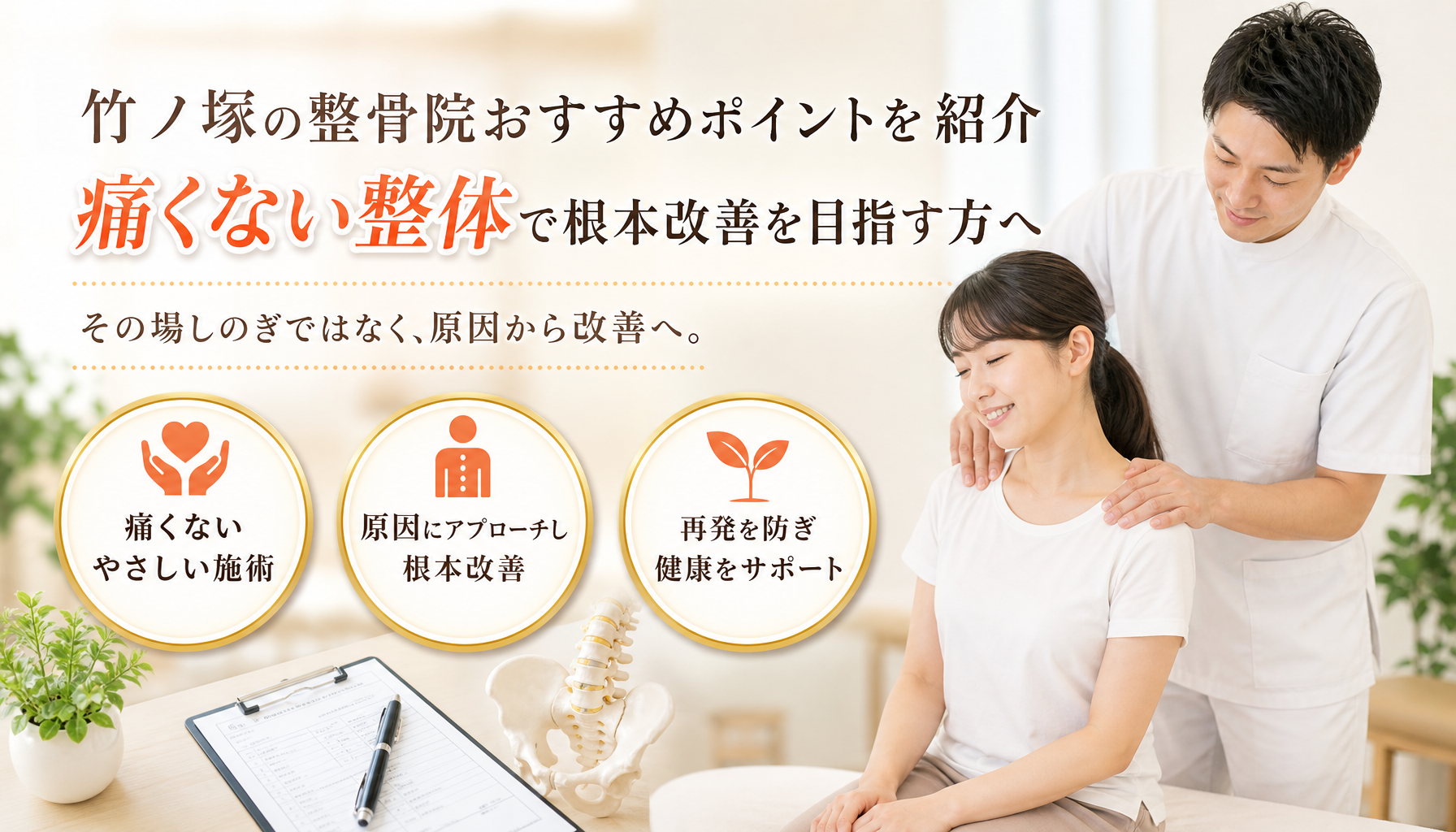 竹ノ塚の整骨院おすすめポイントを紹介、痛くない整体で根本改善を目指す方へ