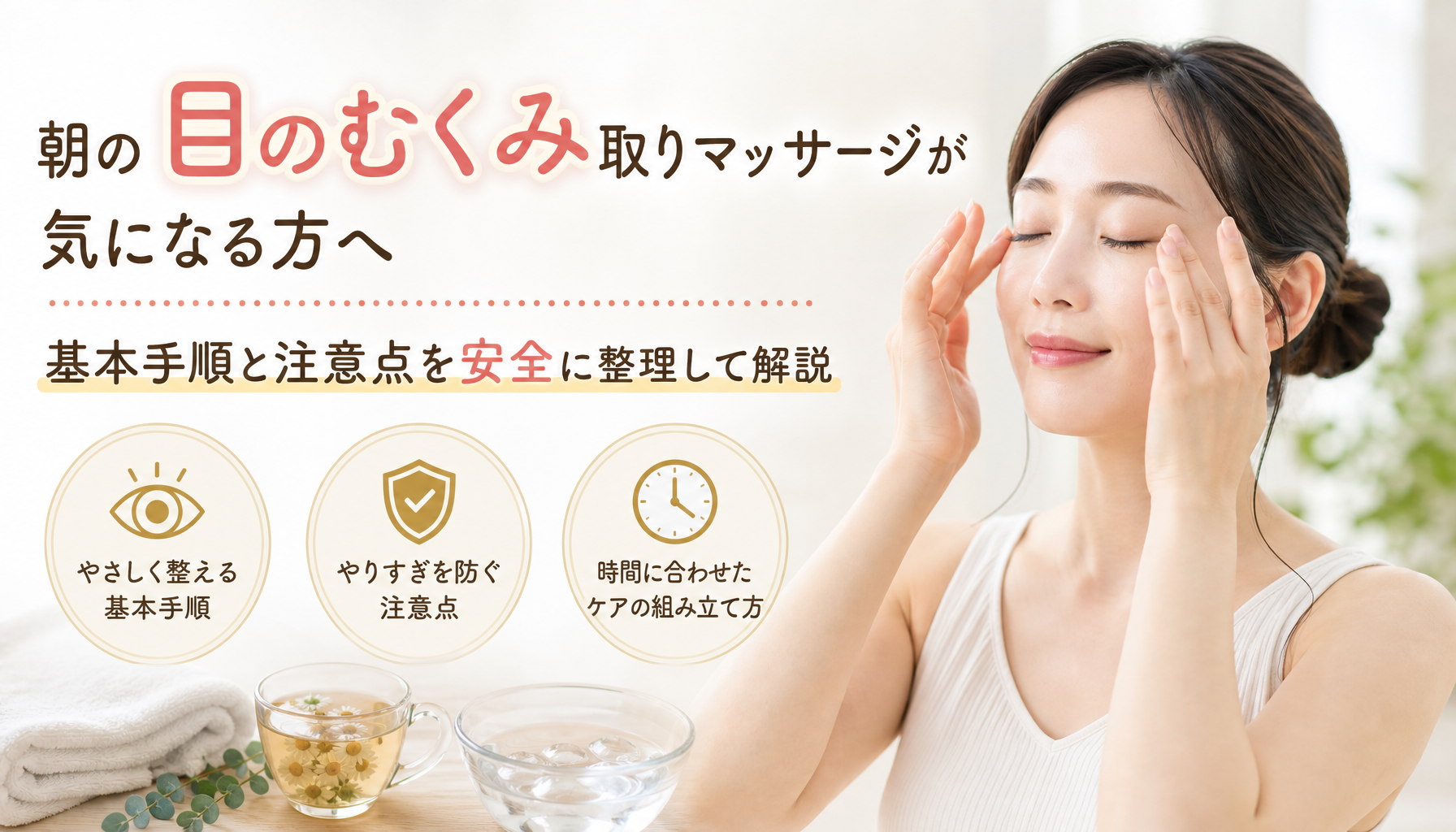 目のむくみ取りマッサージが気になる方へ、基本手順と注意点を安全に整理して解説
