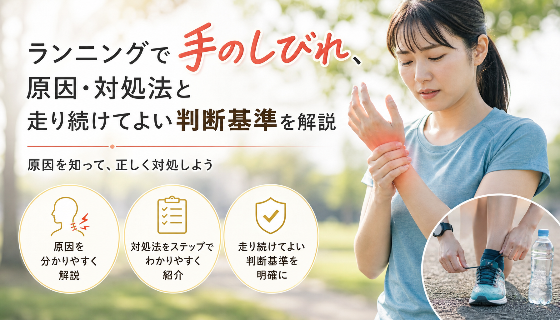 ランニングで手のしびれ、原因・対処法と走り続けてよい判断基準を解説