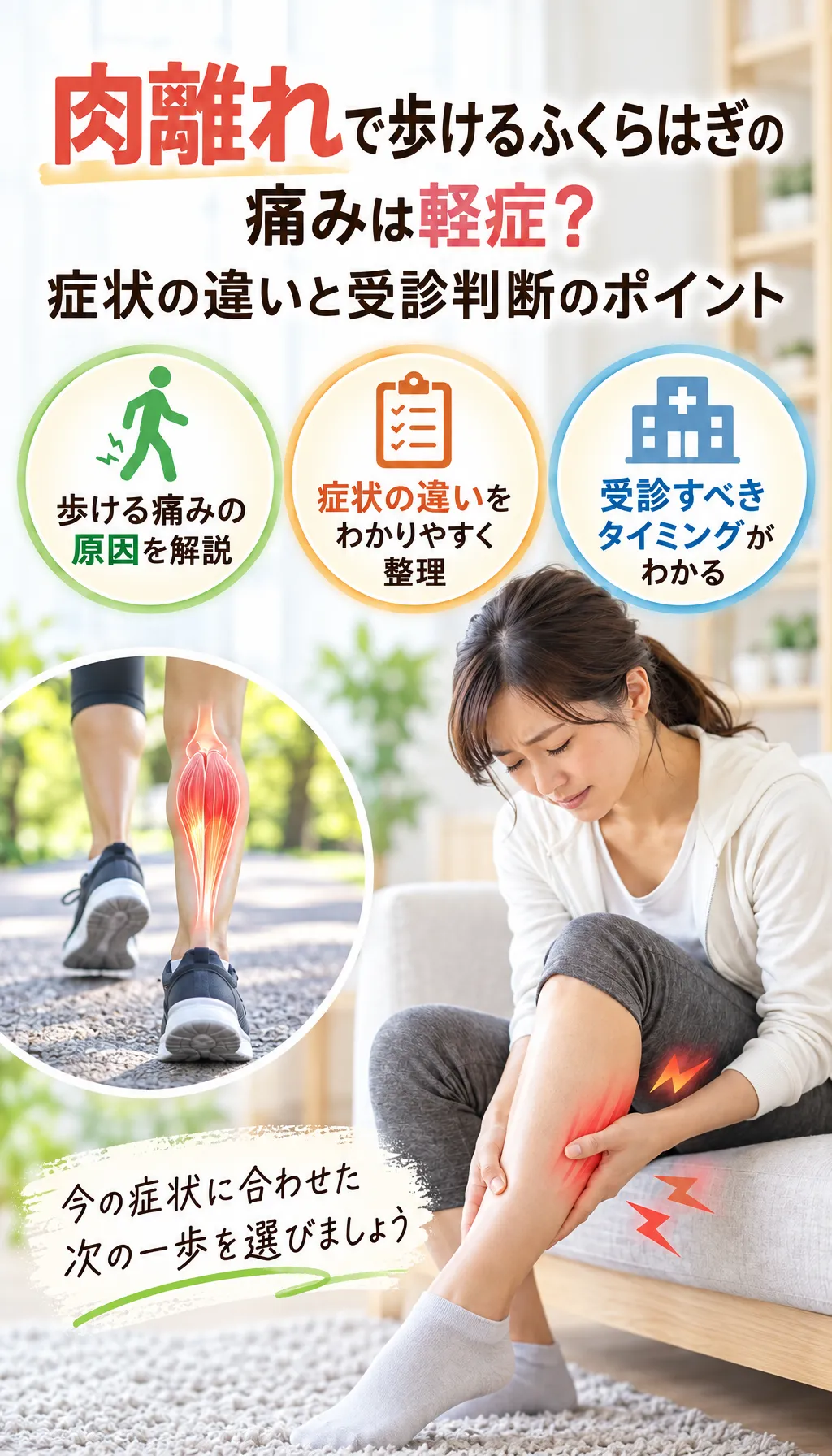 東京都足立区保木間にある中村接骨院のふくらはぎの痛み相談イメージ